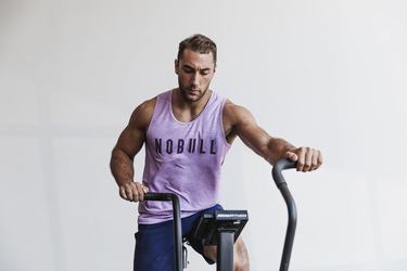 Nobull Men's Tank Tops Purple | Australia (WH0512)